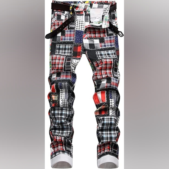 Other - New Mens Painted Designer Slim Fit Jeans Multiple Sizes